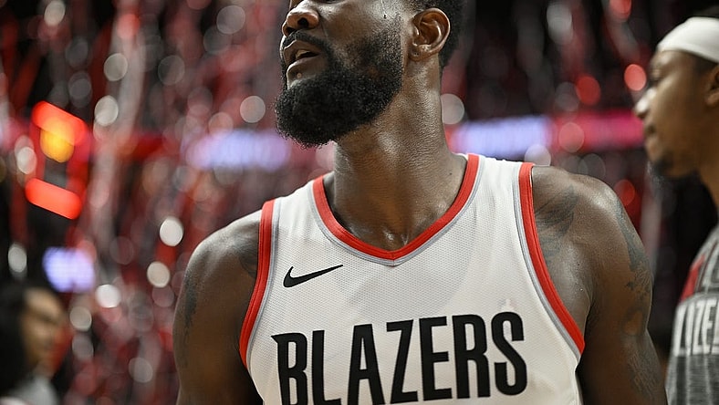 Mar 13, 2024; Portland, Oregon, USA; Portland Trail Blazers center Deandre Ayton (2) walks off the court after a game against the Atlanta Hawks at Moda Center. Mandatory Credit: Troy Wayrynen-USA TODAY Sports