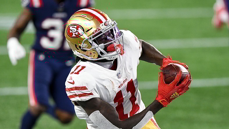 Brandon Aiyuk against the New England Patriots