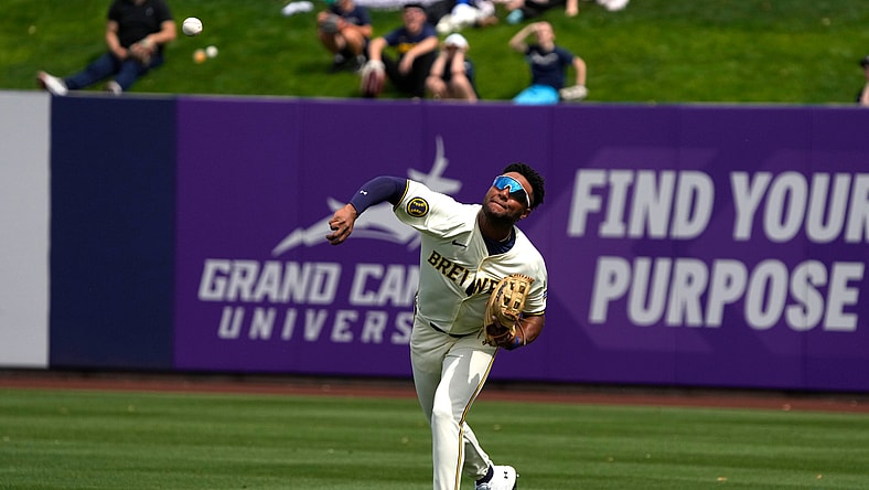 Milwaukee Brewers outfielder Jackson Chourio