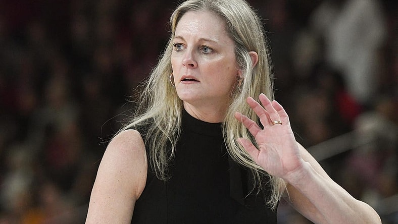 Tennessee Head Coach Kellie Harper in the game with South Carolina Gamecocks during the second quarter of the SEC Women's Basketball Tournament game at the Bon Secours Wellness Arena in Greenville, S.C. Saturday, March 9, 2024.