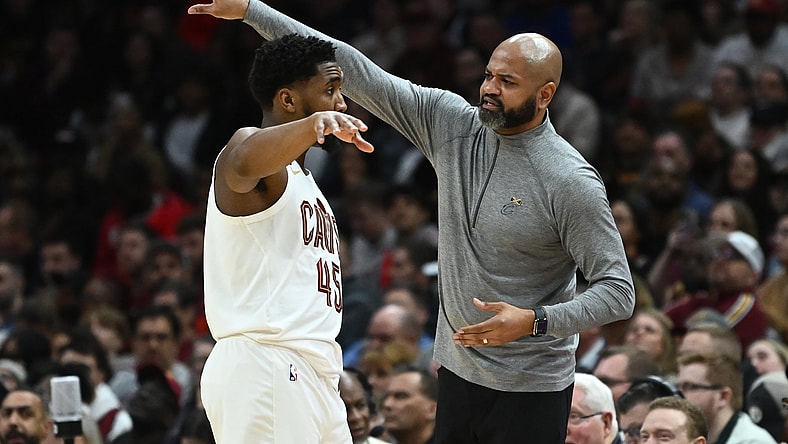 Cleveland Cavaliers' J.B. Bickerstaff, Donovan Mitchell