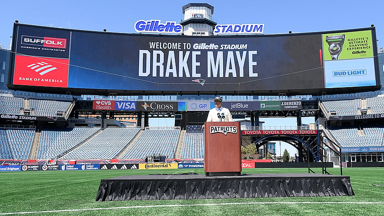 New England Patriots quarterback Drake Maye