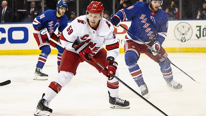 NHL: Stanley Cup Playoffs-Carolina Hurricanes at New York Rangers