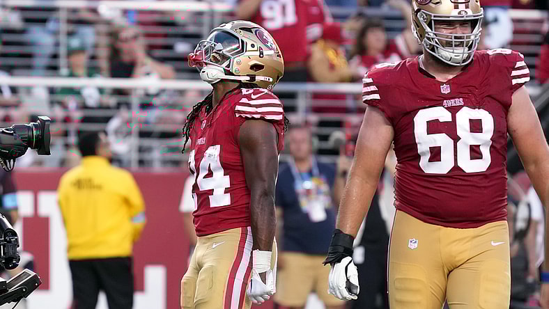 San Francisco 49ers' Jordan Mason against the New York Jets