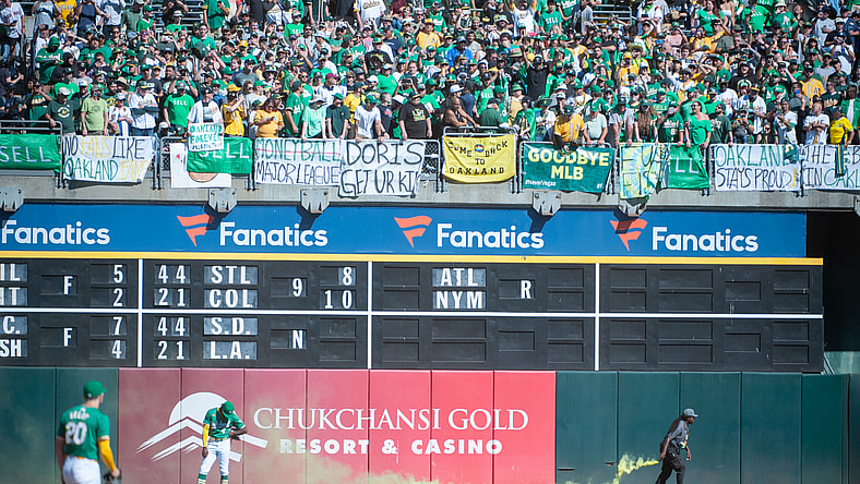 Oakland Athletics smoke bomb