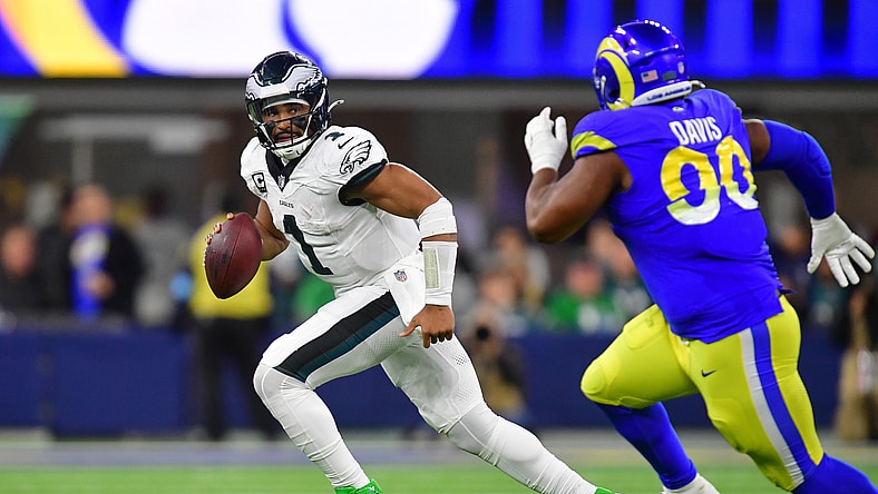 Jalen Hurts, Philadelphia Eagles, Los Angeles Rams
