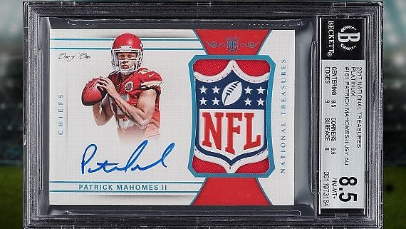 2017 National Treasures NFL Shield Patrick Mahomes RPA 1/1