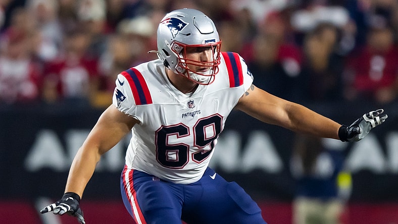New England Patriots offensive lineman Cole Strange