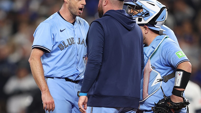 MLB: Playoffs-Max Scherzer, Toronto Blue Jays, argues with manager John Schneider