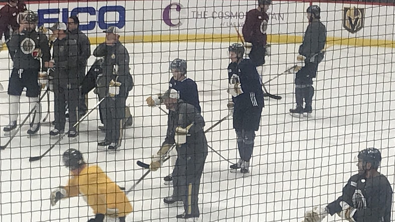 Vegas Golden Knights training camp drill