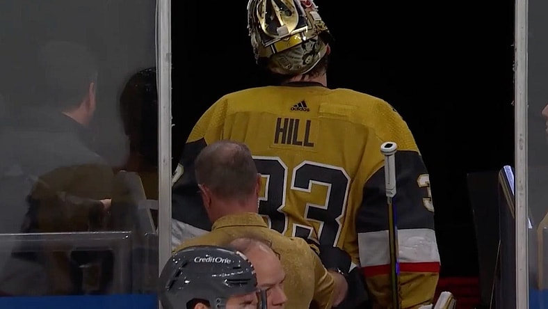 Logan Hill Leaves Game Injury, Vegas Golden Knights