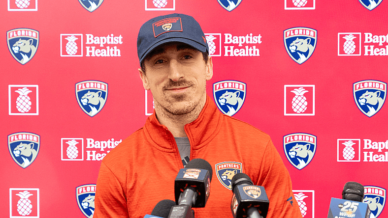 Florida Panthers winger Brad Marchand meets with the Media Florida Panthers winger Brad Marchand meets with the Media (Photo/Screenshot-Florida Panthers via Twitter)