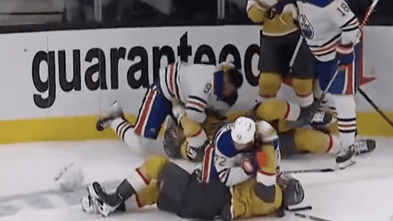 Evander Kane punches Keegan Kolesar