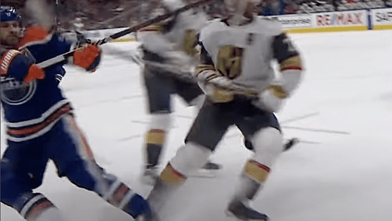 Alex Pietrangelo slash, Leon Draisaitl