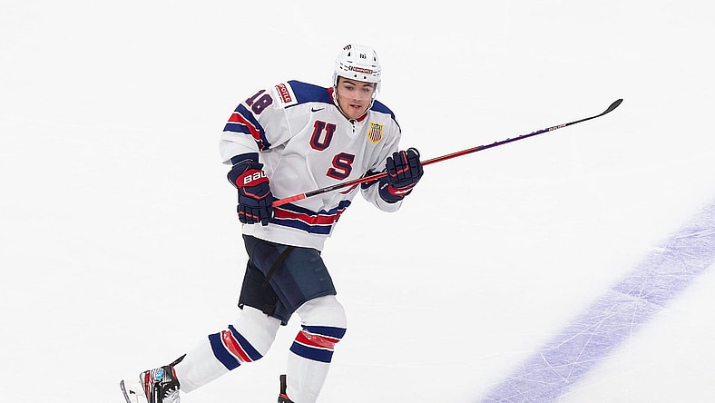 Brendan Brisson Team USA (Vegas Golden Knights Photo via Twitter)