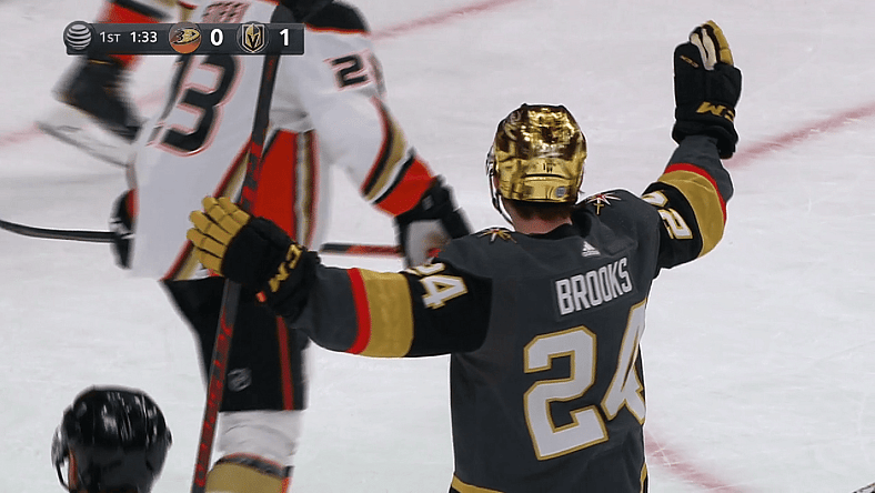 Adam Brooks Vegas Golden Knights (Screenshot/ESPN+)