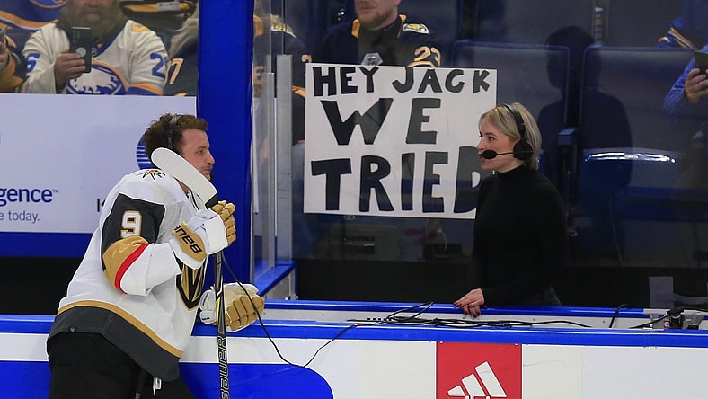 Jack Eichel Buffalo Sabres return Vegas Golden Knights KeyBank Center 3/10/2022