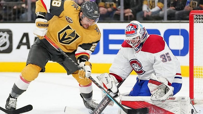 William Carrier Vegas Golden Knights Samuel Montembeault Montreal Canadiens (Photo- Montreal Hockey Now)