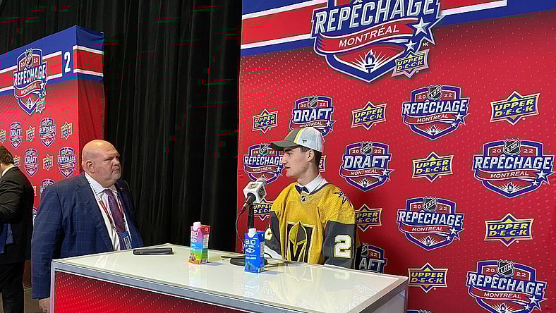 Vegas Golden Knights Draft Matyas Sapovaliv (Photo- Vegas Golden Knights via Twitter)