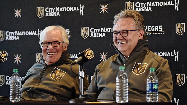 Bill Foley and Kelly McCrimmon Vegas Golden Knights owner and general manager (Photo- Vegas Golden Knights via Twitter)