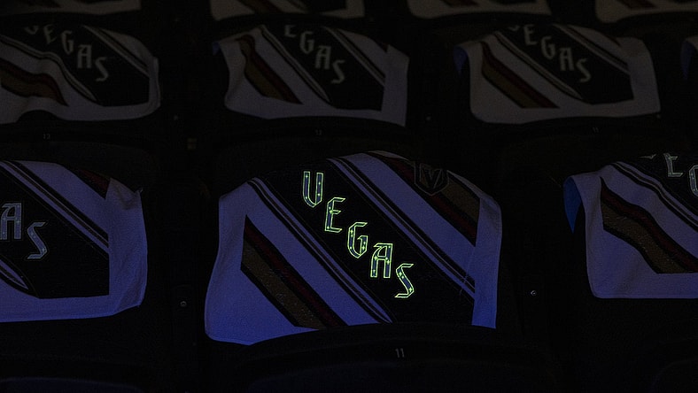 Vegas Golden Knights glow in the dark rally towel (Photo- Vegas Golden Knights via Twitter)