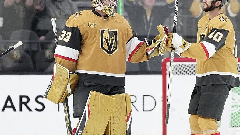 Adin Hill and Michael Amadio, Vegas Golden Knights (Photo- Vegas Golden Knights via Twitter)