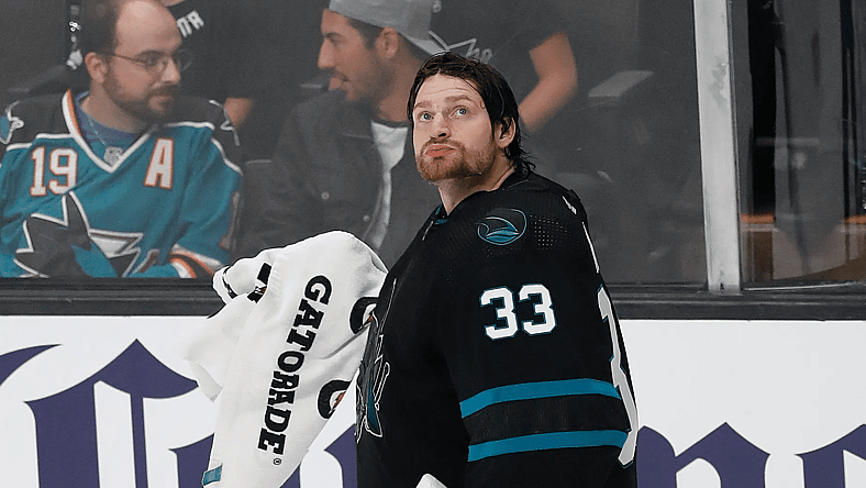 San Jose Sharks Vegas Golden Knights Adin Hill San Jose Hockey Now Credit: AP Photo/Josie Lepe