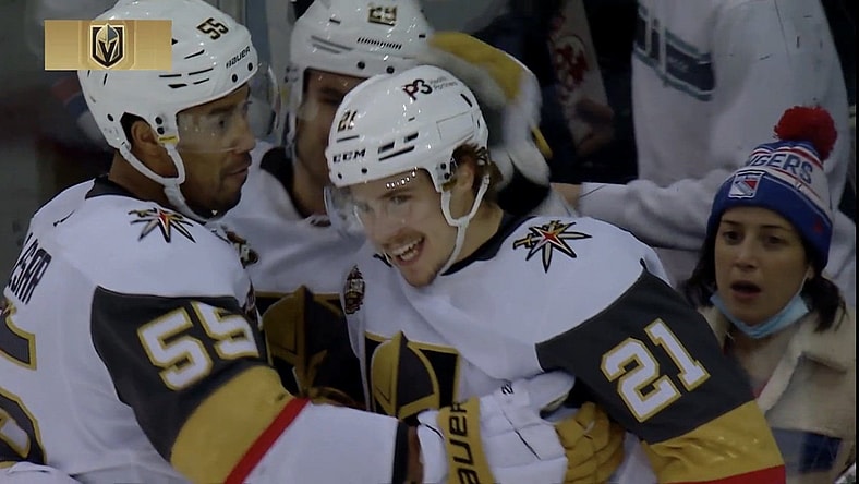 Brett Howden scores against former team New York Rangers (Photo Screenshot)