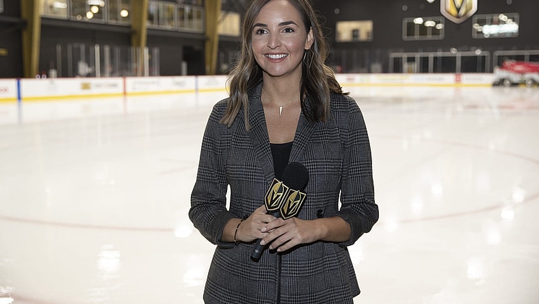 Ashali Vise Vegas Golden Knights ringside reporter