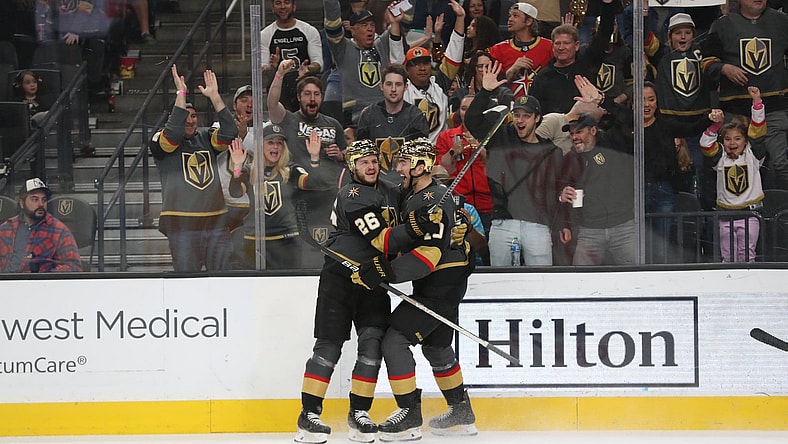 Mattias Janmark and Nicolas Roy Vegas Golden Knights (Photo- Vegas Golden Knights via Twitter)