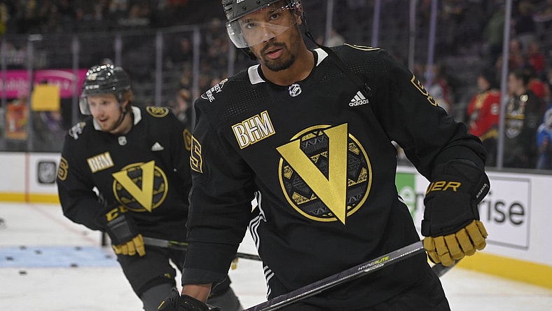 Keegan Kolesar Vegas Golden Knights Black History Month Jerseys (Photo- Vegas Golden Knights via Twitter)