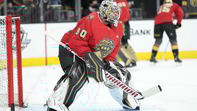 Robin Lehner Vegas Golden Knights first responders night jerseys (Photo- Vegas Golden Knights via Twitter)