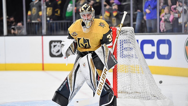 Logan Thompson Vegas Golden Knights (Photo- Vegas Golden Knights via Twitter)