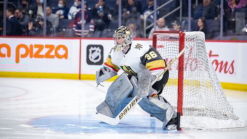 Logan Thompson Vegas Golden Knights (Photo- Vegas Golden Knights via Twitter)