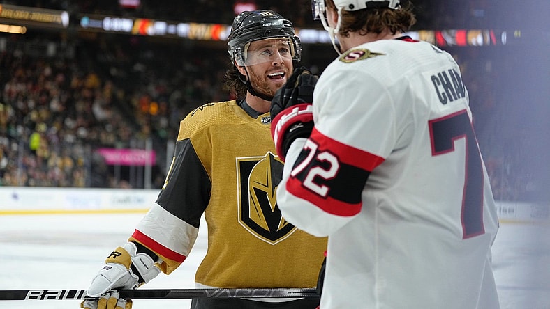 Jonathan Marchessault Vegas Golden Knights Thomas Chabot Ottawa Senators (Photo- Vegas Golden Knights via Twitter)