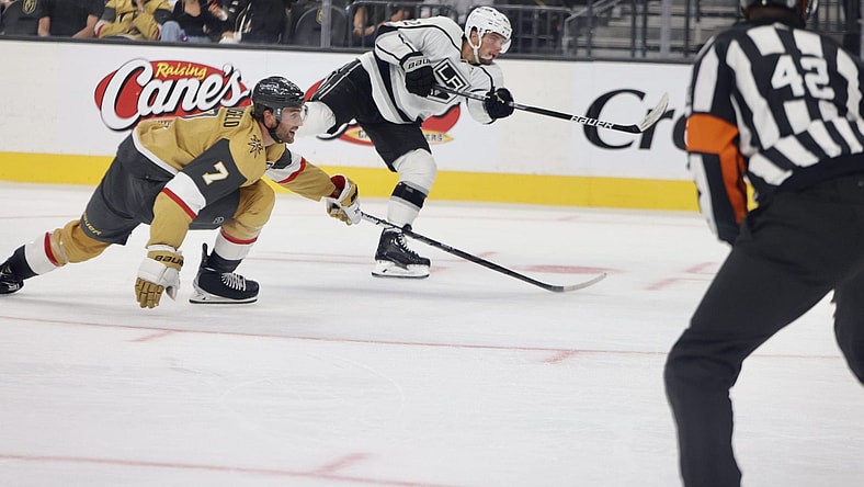 Kevin Fiala, Los Angeles Kings. Alex Pietrangelo, Vegas Golden Knights. (Photo- Los Angeles Kings via Twitter)