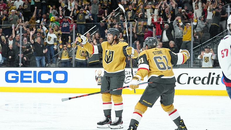 Chandler Stephenson and Mark Stone (Photo- Vegas Golden Knights via Twitter)