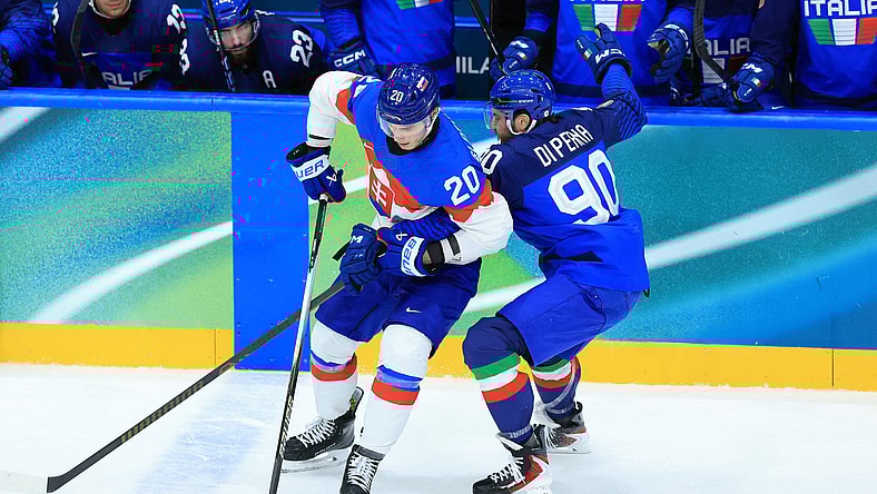 Olympics: Ice Hockey-Men Group B - ITA-SVK, montreal canadiens juraj slafkovsky