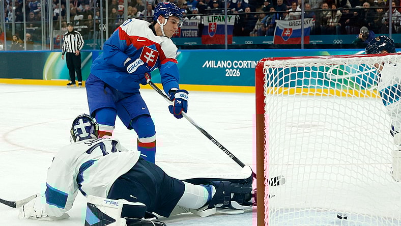 Olympics: Ice Hockey-Men Group B - SVK-FIN, juraj slafkovsky, montreal canadiens