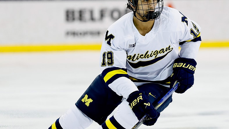 NCAA Hockey: Penn State at Michigan, montreal canadiens prospect michael hage