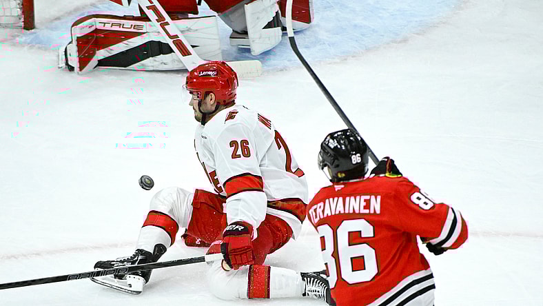 NHL: Carolina Hurricanes at Chicago Blackhawks