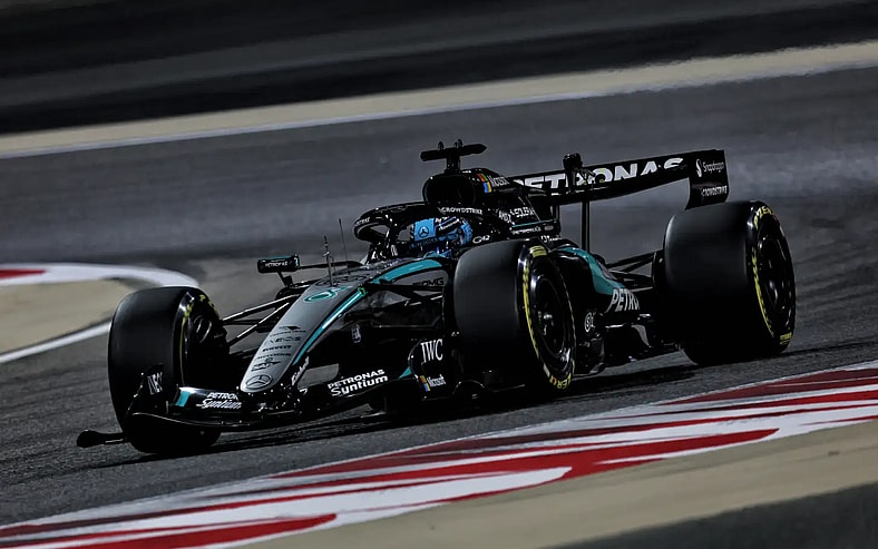 George Russell Mercedes F1 testing Bahrain