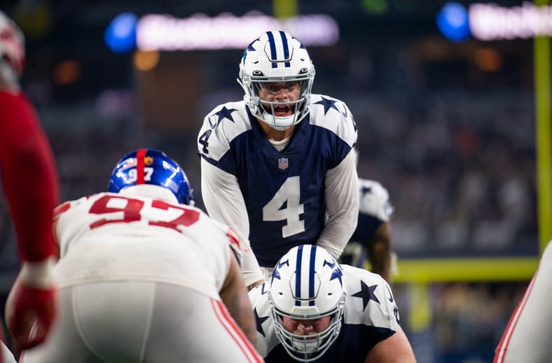 Dallas Cowboys' Dak Prescott against New York Giants