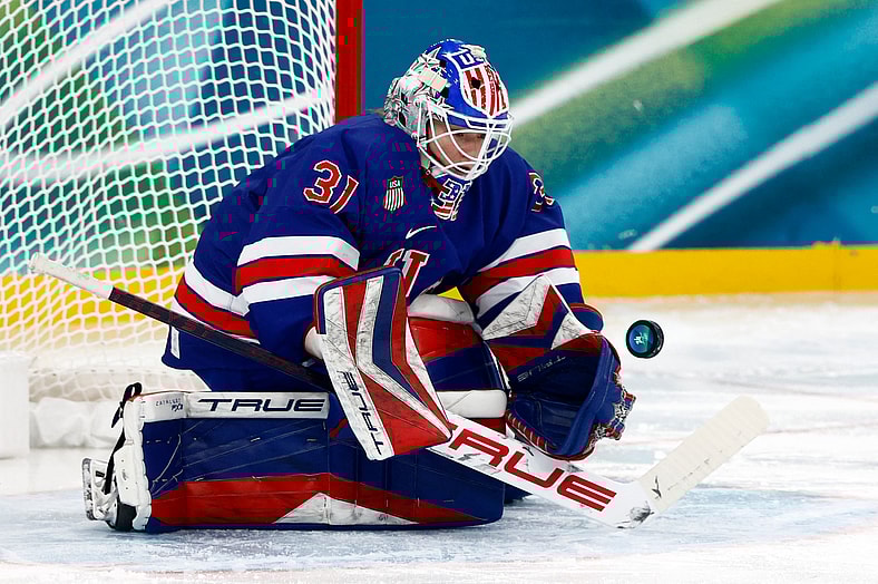 Olympics: Ice Hockey-Women Semifinal- USA-SWE