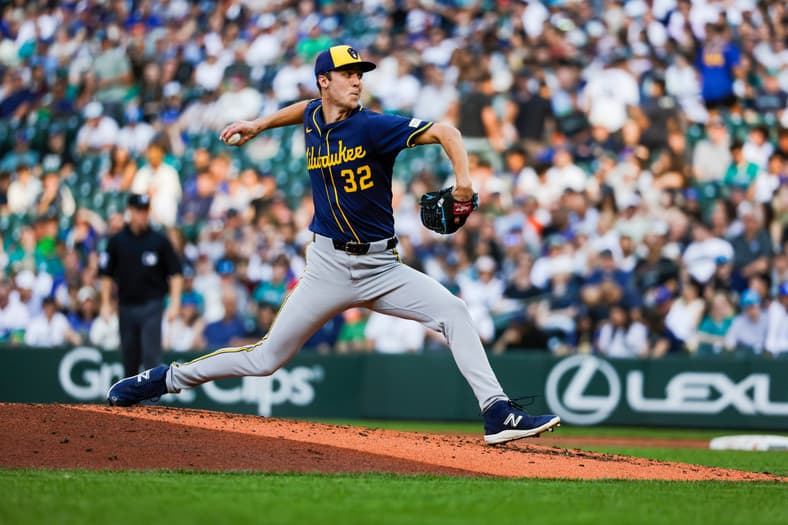 Milwaukee Brewers pitcher Jacob Misiorowski