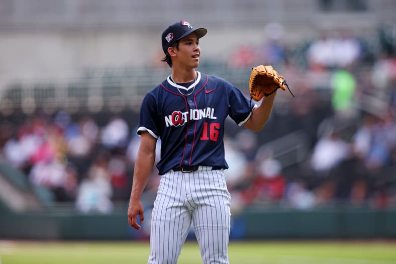 New York Mets pitcher Jonah Tong