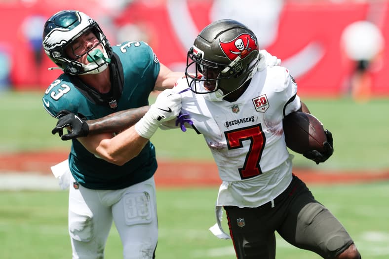 Tampa Bay Buccaneers running back Bucky Irving