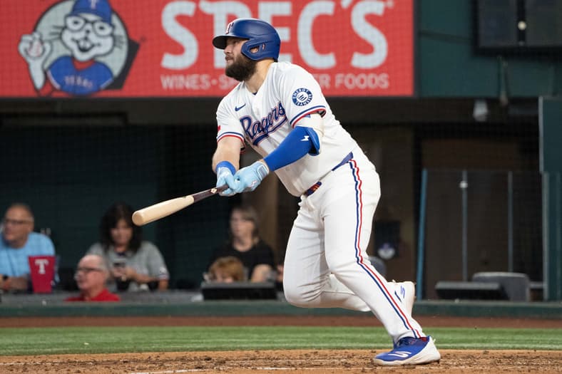 Texas Rangers first baseman Jake Burger