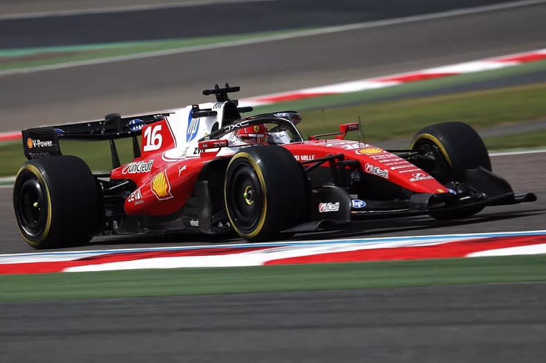 F1 testing Ferrari Charles Leclerc