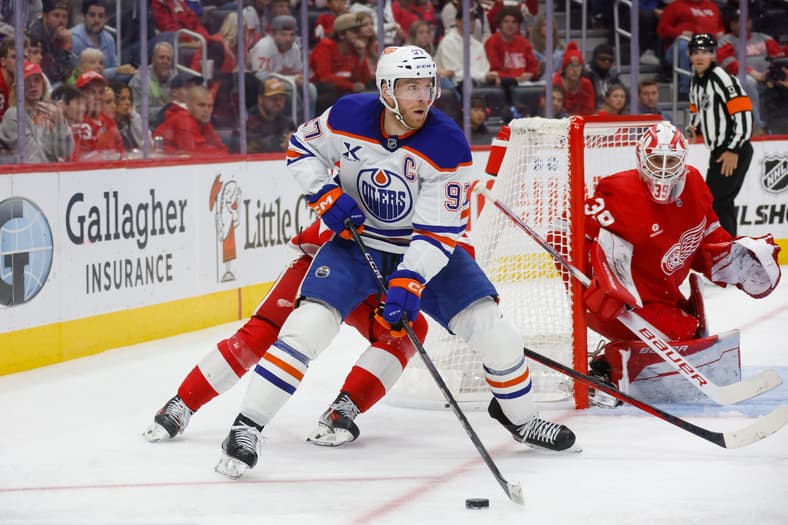 NHL: Edmonton Oilers at Detroit Red Wings, Connor McDavid